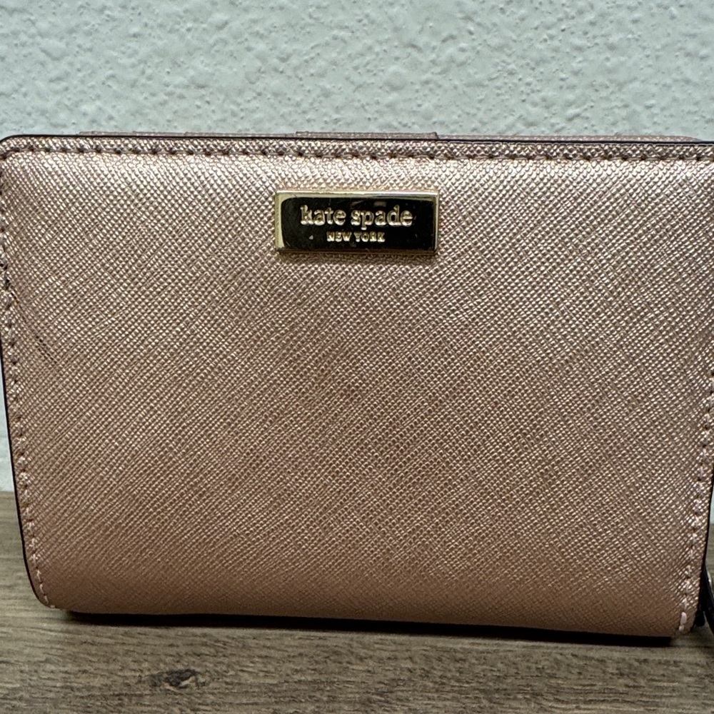 Kate Spade Metallic Rose Wallet